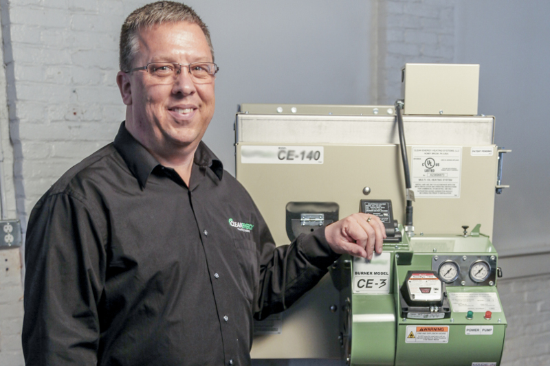 Virgil Zook, sales manager for Clean Energy Heating Systems,