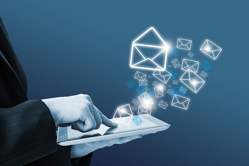 email marketing, tablet, hand, businessman, online, branding