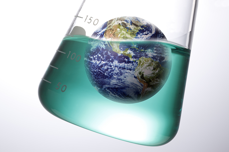 Earth, chemicals, beaker, flask, eco-friendly, environment
