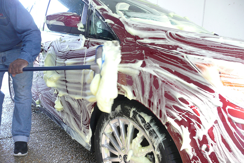 foaming brush, foam, self-serve carwash, car