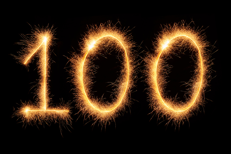 100, glowing, sparklers, fireworks